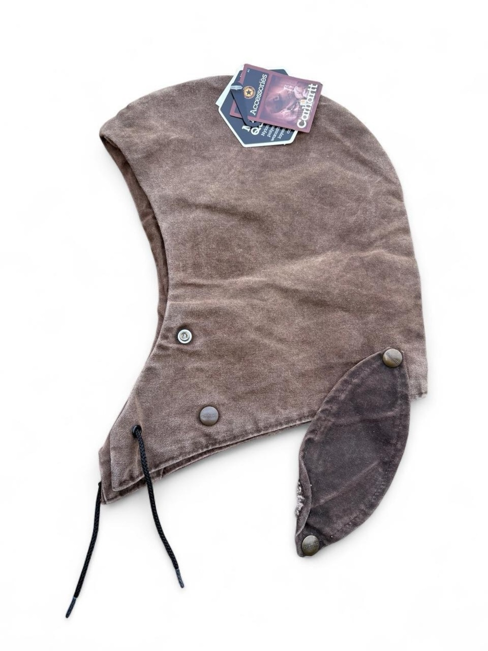 Carhartt Brown Canvas Hood with Ear Flaps